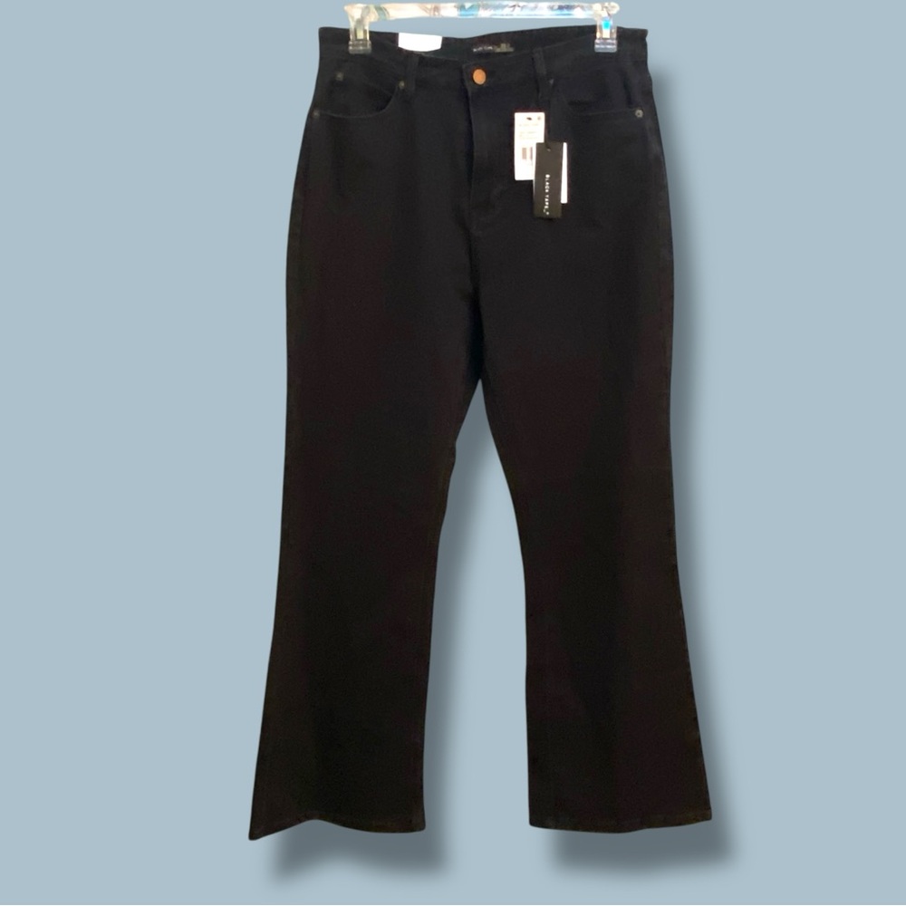 Black Tape Maya‎ High Rise Relaxed Flare Jeans Black Wash Size 31 NWT